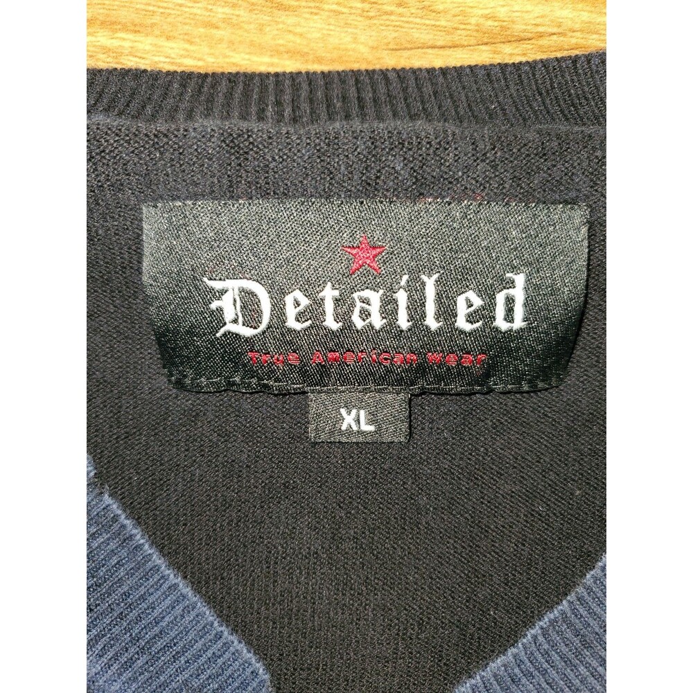 Y2K Detailed True American Wear Mens Sweater Size XL Blowout Grunge